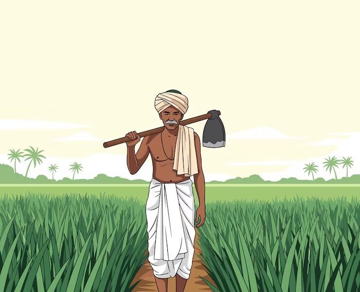 Pc Freepik indian-farmer-walking-through-rice-field_1036470-999